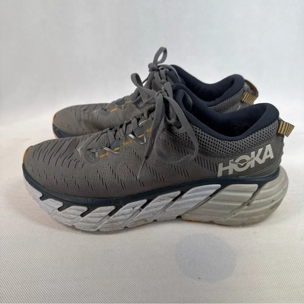 Hoka One One Gaviota 3 Mens 8 2E Gray Athletic Running Shoes Sneakers Outdoor - Picture 3 of 14